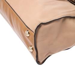 Pre Owned Valentino Beige/Brown Leather Aphrodite Bow Bag