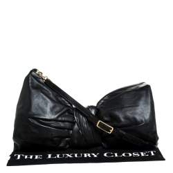 Pre Owned Valentino Black Leather Noeud d'Amour Shoulder Bag