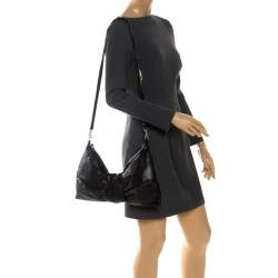 Pre Owned Valentino Black Leather Noeud d'Amour Shoulder Bag