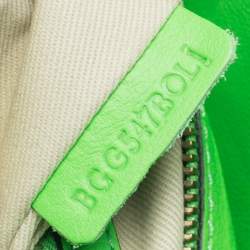 Pre Owned Valentino Neon Green Leather Rockstud Tote