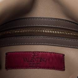 Pre Owned  Valentino Tri Color Leather Rivet Shoulder Bag 
