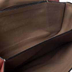 Pre Owned  Valentino Tri Color Leather Rivet Shoulder Bag 