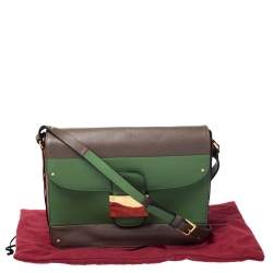 Pre Owned  Valentino Tri Color Leather Rivet Shoulder Bag 