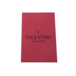 Pre Owned Valentino Black Leather Rose Kisslock Frame Top Handle Bag