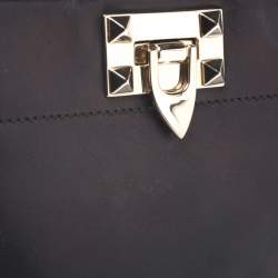 Pre Owned Valentino Black Leather Rockstud Wristlet Clutch