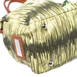 Pre Owned Valentino Multicolor Floral Print Canvas Frame Satchel
