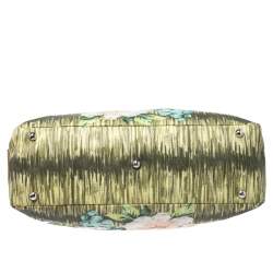Pre Owned Valentino Multicolor Floral Print Canvas Frame Satchel