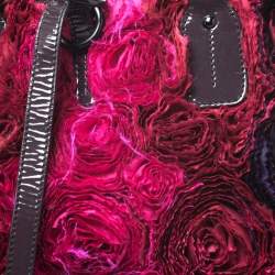 Pre Owned Valentino Multicolor Satin and Patent Leather Petale Rose Tote