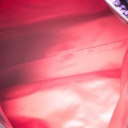 Pre Owned Valentino Multicolor Satin and Patent Leather Petale Rose Tote