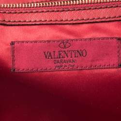 Pre Owned Valentino Red Leather 360 Bow Hobo