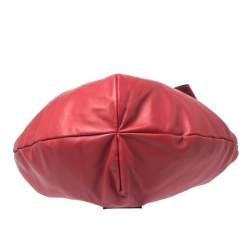 Pre Owned Valentino Red Leather 360 Bow Hobo