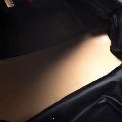 Pre Owned Valentino Green/Black Printed Nylon and Leather Double Pocket Bow Tote