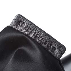 Pre Owned Valentino Black Leather Petale Rose Frame Bag