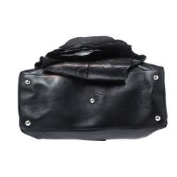 Pre Owned Valentino Black Leather Petale Rose Frame Bag