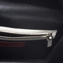 Pre Owned Valentino Tricolor Leather Rockstud Medium Glam Lock Flap Bag