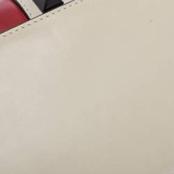 Pre Owned Valentino Tricolor Leather Rockstud Medium Glam Lock Flap Bag