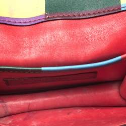 Pre Owned Valentino Multicolor Leather Mini Glam Lock Shoulder Bag