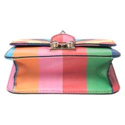 Pre Owned Valentino Multicolor Leather Mini Glam Lock Shoulder Bag
