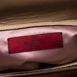 Pre Owned Valentino Beige Leather Demetra Tote