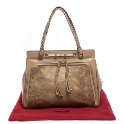 Pre Owned Valentino Beige Leather Demetra Tote