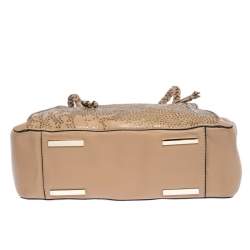 Pre Owned Valentino Beige Leather Demetra Tote