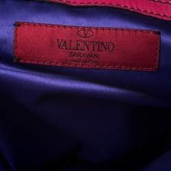 Valentino Fuchsia Leather Petale Rose Dome Satchel