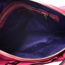 Valentino Fuchsia Leather Petale Rose Dome Satchel