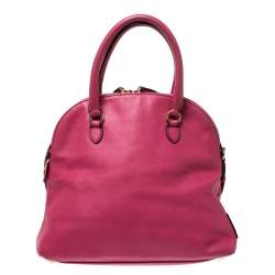 Valentino Fuchsia Leather Petale Rose Dome Satchel