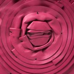 Valentino Fuchsia Leather Petale Rose Dome Satchel