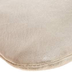 Pre Owned Valentino Off White Leather Wristlet Pouch