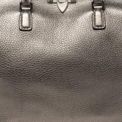 Pre Owned Valentino Metallic Gold Leather Small Rockstud Shopper Tote