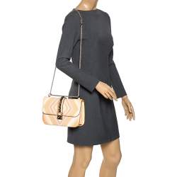 Pre Owned Valentino Multicolor Native Print Couture 1975 Leather Medium Glam Lock Shoulder Bag