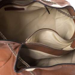 Pre Owned Valentino Brown Leather Chain Tote