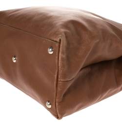 Pre Owned Valentino Brown Leather Chain Tote