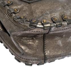 Valentino Metallic Leather Studded Satchel
