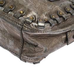 Valentino Metallic Leather Studded Satchel