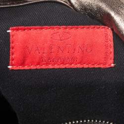 Pre Owned Valentino Metallic Gold Leather Nuage Bow Tote