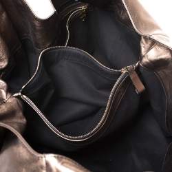 Pre Owned Valentino Metallic Gold Leather Nuage Bow Tote