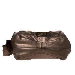 Pre Owned Valentino Metallic Gold Leather Nuage Bow Tote