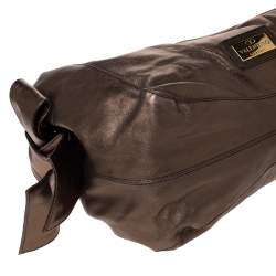 Pre Owned Valentino Metallic Gold Leather Nuage Bow Tote