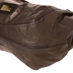 Pre Owned Valentino Metallic Gold Leather Nuage Bow Tote