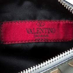 Pre Owned Valentino Lime Green Leather Rockstud Wallet