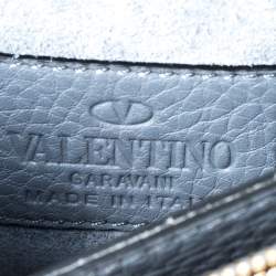 Pre Owned Valentino Grey Leather Va Va Voom Chain Shoulder Bag