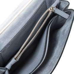 Pre Owned Valentino Grey Leather Va Va Voom Chain Shoulder Bag