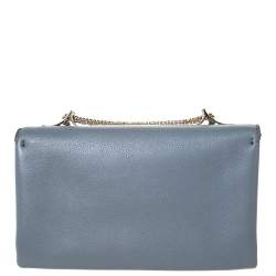 Pre Owned Valentino Grey Leather Va Va Voom Chain Shoulder Bag