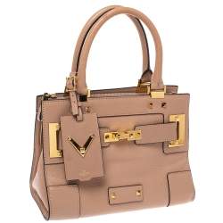 Pre Owned Valentino Beige Leather Mini My Rockstud Tote