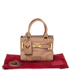Pre Owned Valentino Beige Leather Mini My Rockstud Tote