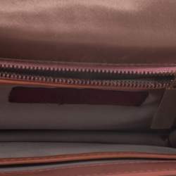 Pre Owned Valentino Multicolor Floral Print Fabric Studded Bow Wristlet Clutch