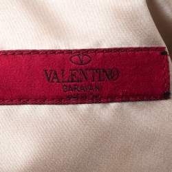 Pre Owned Valentino Metallic Gold Leather Petale Rose Tote