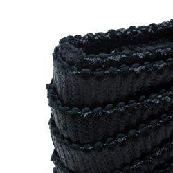 Pre Owned Valentino Black Pleated Oversized Bow Clutch Bag